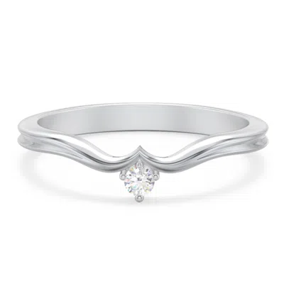 Jewlr Personalized Solitaire Contour Band In Metallic