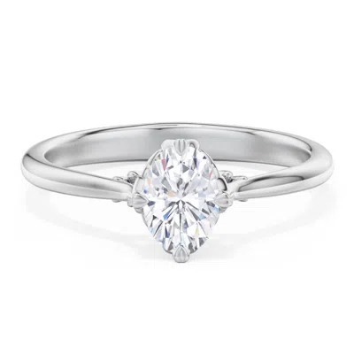 Jewlr Personalized Solitaire Engagement Ring With Vintage Filigree Setting In Silver