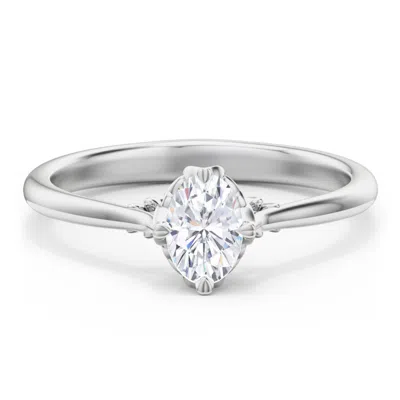 Jewlr Personalized Solitaire Engagement Ring With Vintage Filigree Setting In Silver