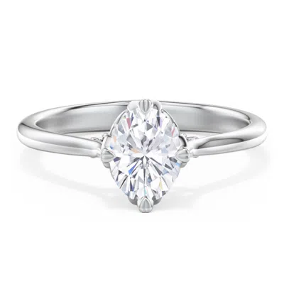 Jewlr Personalized Solitaire Engagement Ring With Vintage Filigree Setting In Silver