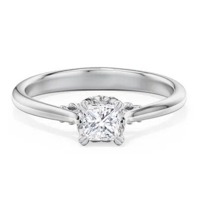 Jewlr Personalized Solitaire Engagement Ring With Vintage Filigree Setting In Silver
