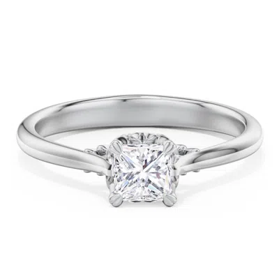 Jewlr Personalized Solitaire Engagement Ring With Vintage Filigree Setting In Silver
