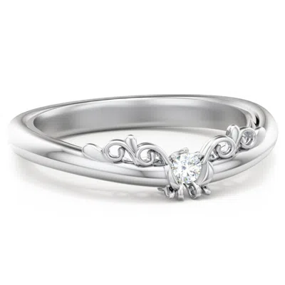 Jewlr Personalized The Sophia Diamond Wedding Band In Metallic