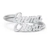 Jewlr Personalized Two Name Ring In Silver