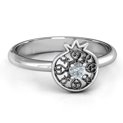 Jewlr Pomegranate With Filigree Ring In Green