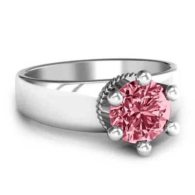 Jewlr Radiant Royal Crown Ring In Silver