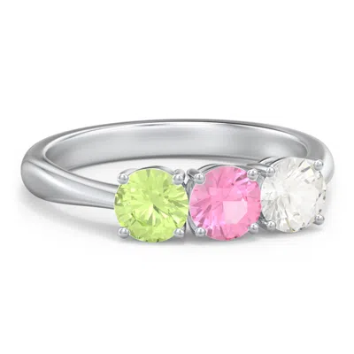 Jewlr Radiant Trinity Ring In Metallic