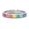 Jewlr Rainbow Stackable Ring - 3mm In Pattern