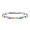 Jewlr Rainbow Stackable Ring With Pavé Setting In Silver