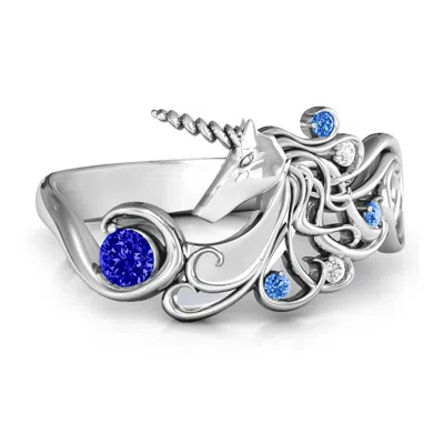 Jewlr Rainbow Unicorn Ring In Silver