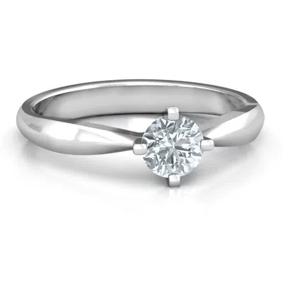 Jewlr Sandra Solitaire Birthstone Ring In Silver