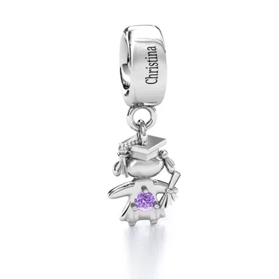 Jewlr She Graduated! Bracelet Charm In Silver