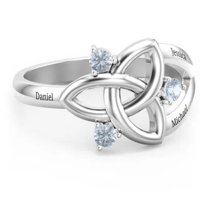 Jewlr Siobhán Celtic Knot Birthstone Ring In Transparent