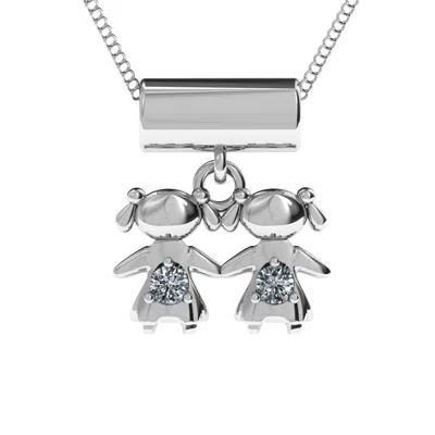 Jewlr Sisters Or Daughters Character Pendant In Gray