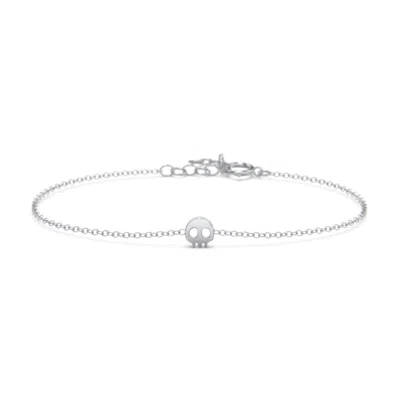 Jewlr Skull Charm Bracelet In Silver