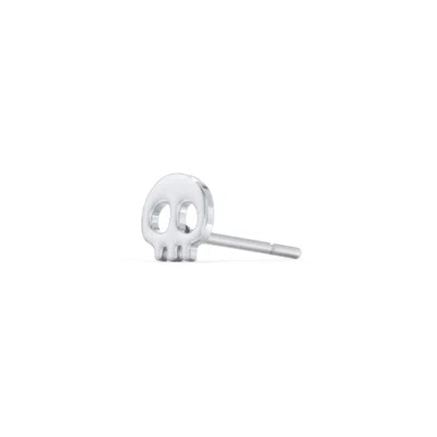 Jewlr Skull Single Stud In Silver