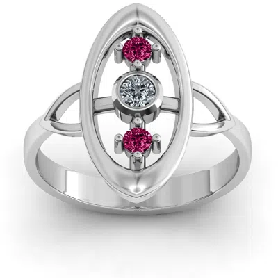 Jewlr "soulful Window" Ring In Silver