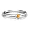 Jewlr Stackr Hugging Heart Stone Ring In Silver