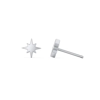 Jewlr Starburst Stud Earrings In Silver