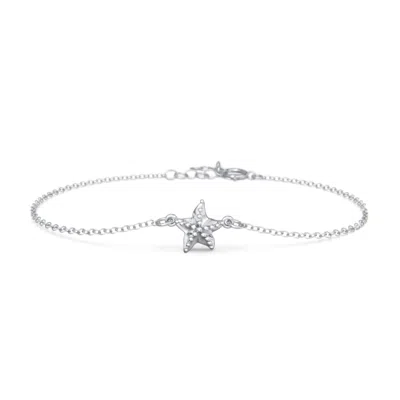 Jewlr Starfish Bracelet In Silver