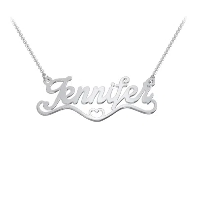 Jewlr Stylized Name Necklace In Metallic