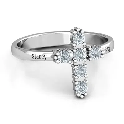 Jewlr The Cross Mothers Ring In Metallic