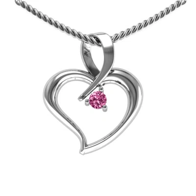Jewlr Twist Heart Daughters Pendant In Sterling Silver