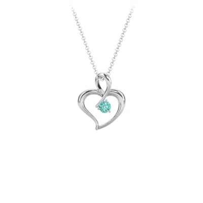 Jewlr Twist Petit Heart Daughters Pendant In Sterling Silver
