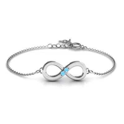 Jewlr "twosome" Infinity Bracelet In Silver