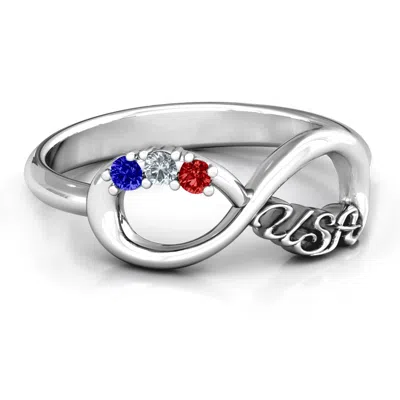 Jewlr Usa Infinity Ring In Silver