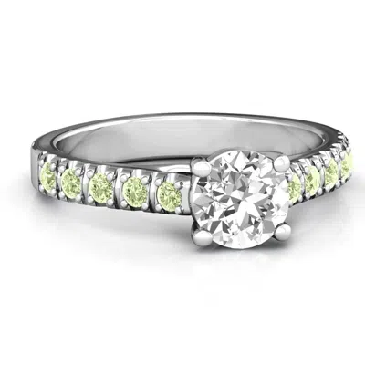 Jewlr Vintage Diana Birthstone Ring In Gray