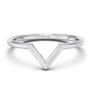 Jewlr V-shape Stackable Ring In Silver