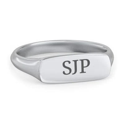 Jewlr Women's Bar Signet Ring In Metallic
