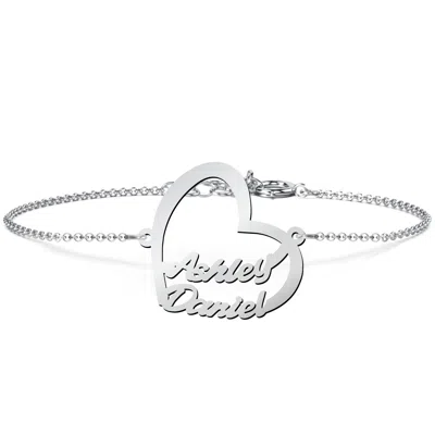 Jewlr Written With Love Name Bracelet In Pink