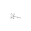 Jewlr X Shaped Single Stud In White