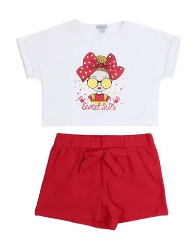 Jeycat Babies'  Toddler Girl Co-ord Red Size 7 Cotton, Elastane