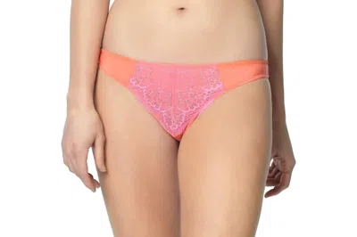 Jezebel Amanda Thong Panty In Coral Blush In Pink