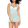 Jezebel Rachel Push Up Lace Chemise Set- 999910 In Blue