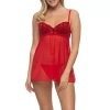 Jezebel Wish Mesh And Lace Babydoll - 999562 In Red