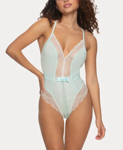 Jezebel Henny Lace Bodysuit In Blue