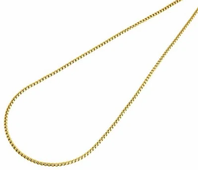 Pre-owned Jfl Diamonds & Timepieces 10k Real Yellow Gold Mens / Ladies 1.5 Mm Round Box Chain Necklace 18 - 36 Inch