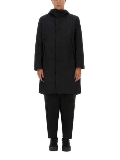 Jg1 Black Nylon Parka With Textured Finish