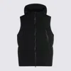 Jg1 Yves Salomon Black Padded Hooded Vest In Black