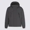 Jg1 Hybrid Down Jacket With Hood In Gray