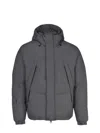 Jg1 Hybrid Down Jacket With Hood In Gray