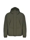 Jg1 Yves Salomon Green Hooded Down Jacket In Green