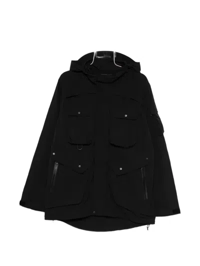 Jg1 Flap-pocket Hooded Jacket In Black