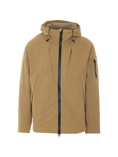 Jg1 Frontal Zip Hooded Jacket In Neutral