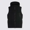 Jg1 Yves Salomon Black Padded Hooded Vest In Black