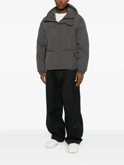 Jg1 Hooded Padded Jacket In Gray